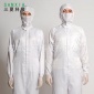 新款防静电服连体连帽拉链上三连制药车间生物化学精密电子实验室